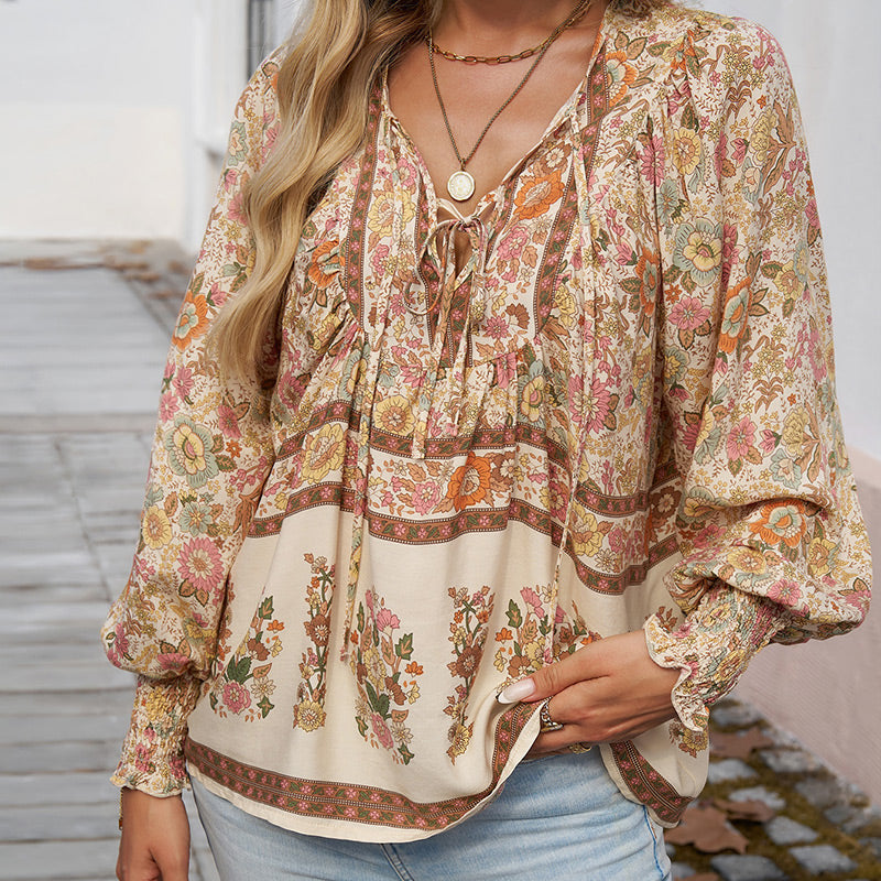 Blusa Floreale Donna con Taglio Ampio e Tessuto Leggero per l’Estate TIAMUSE Women's blouses
