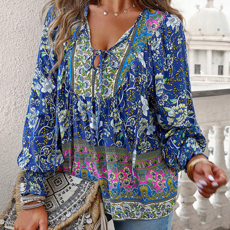 Blusa Floreale Donna con Taglio Ampio e Tessuto Leggero per l’Estate TIAMUSE Women's blouses