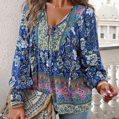 Blusa Floreale Donna con Taglio Ampio e Tessuto Leggero per l’Estate TIAMUSE Women's blouses