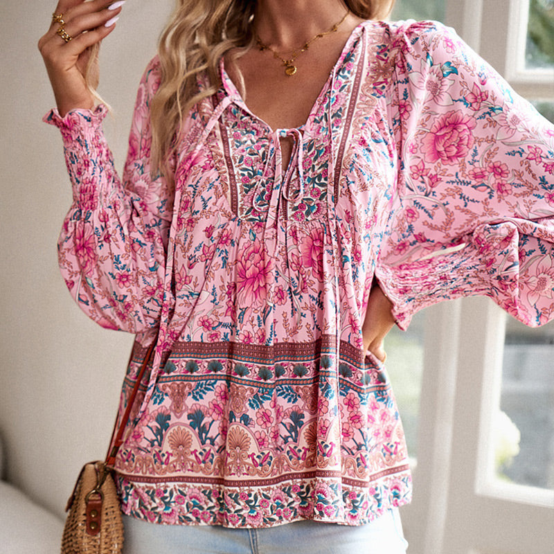 Blusa Floreale Donna con Taglio Ampio e Tessuto Leggero per l’Estate TIAMUSE Women's blouses