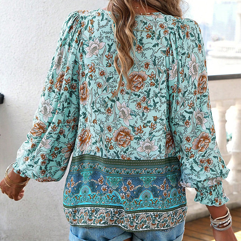 Blusa Floreale Donna con Taglio Ampio e Tessuto Leggero per l’Estate TIAMUSE Women's blouses