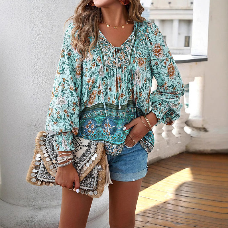 Blusa Floreale Donna con Taglio Ampio e Tessuto Leggero per l’Estate TIAMUSE Women's blouses