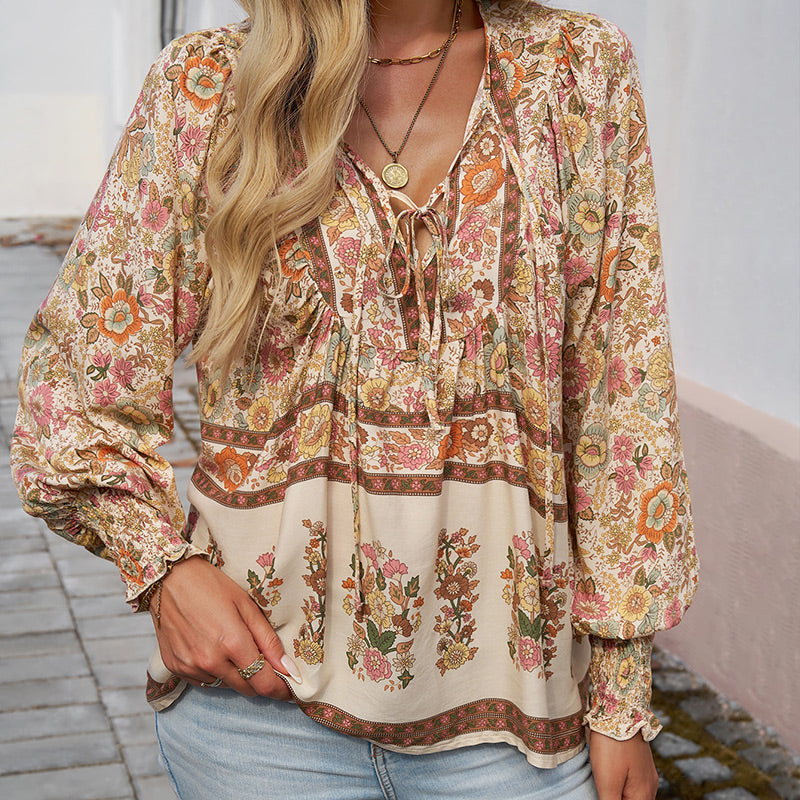 Blusa Floreale Donna con Taglio Ampio e Tessuto Leggero per l’Estate TIAMUSE Women's blouses