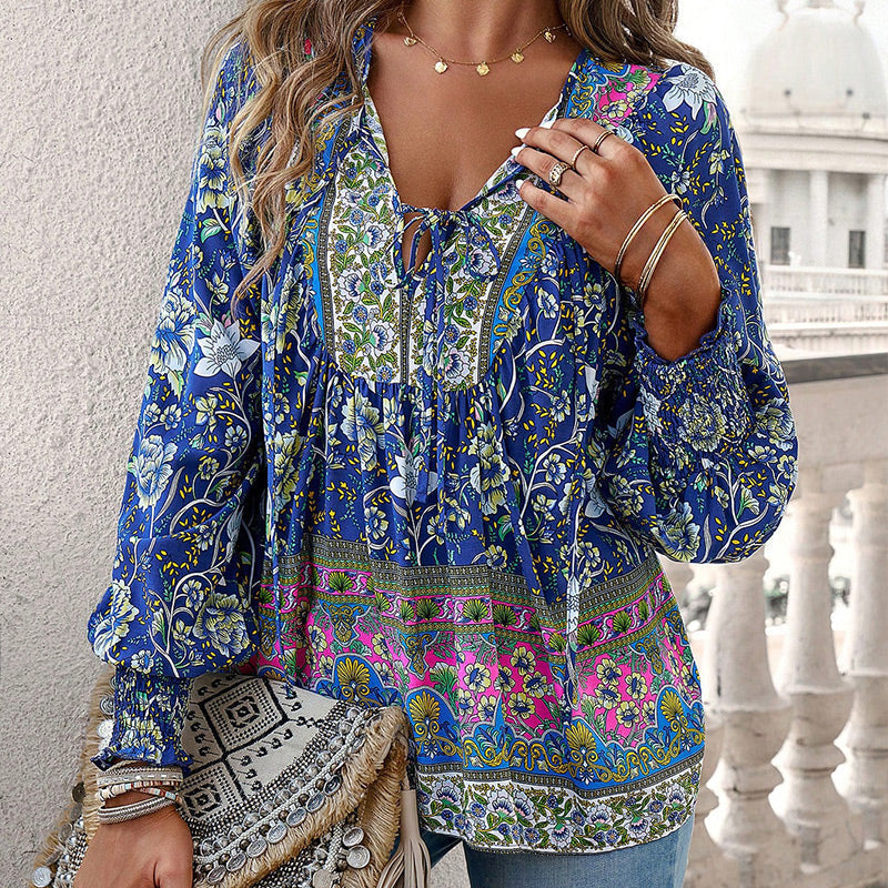 Blusa Floreale Donna con Taglio Ampio e Tessuto Leggero per l’Estate TIAMUSE Women's blouses