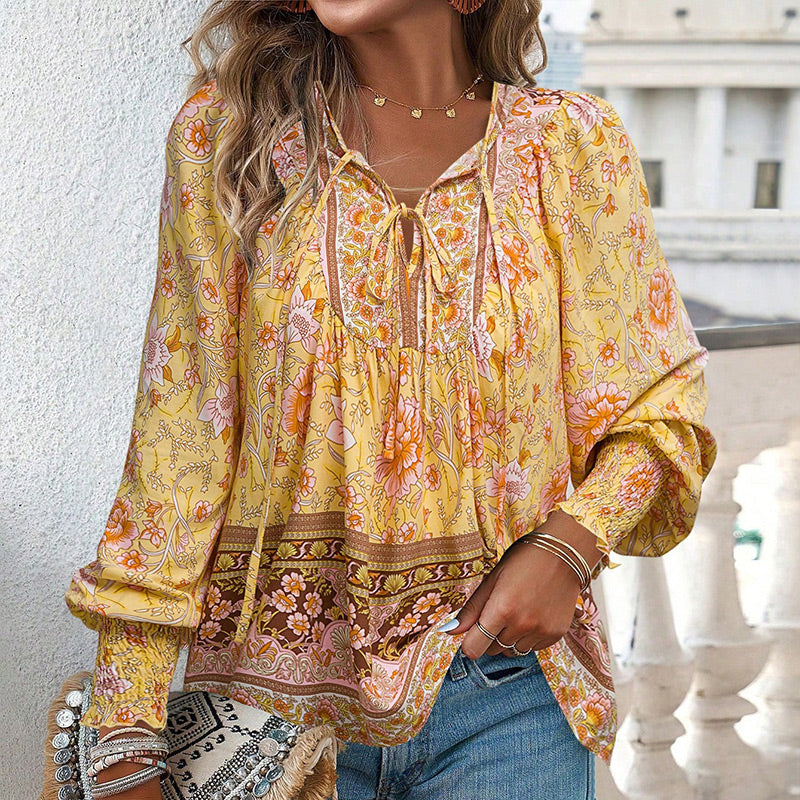 Blusa Floreale Donna con Taglio Ampio e Tessuto Leggero per l’Estate TIAMUSE Women's blouses