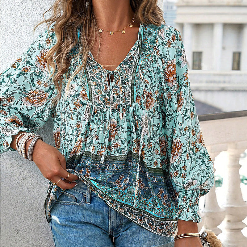 Blusa Floreale Donna con Taglio Ampio e Tessuto Leggero per l’Estate TIAMUSE Women's blouses