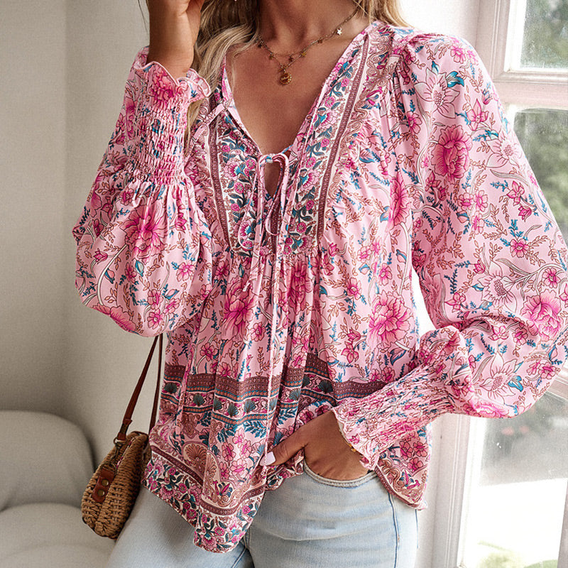 Blusa Floreale Donna con Taglio Ampio e Tessuto Leggero per l’Estate TIAMUSE Women's blouses