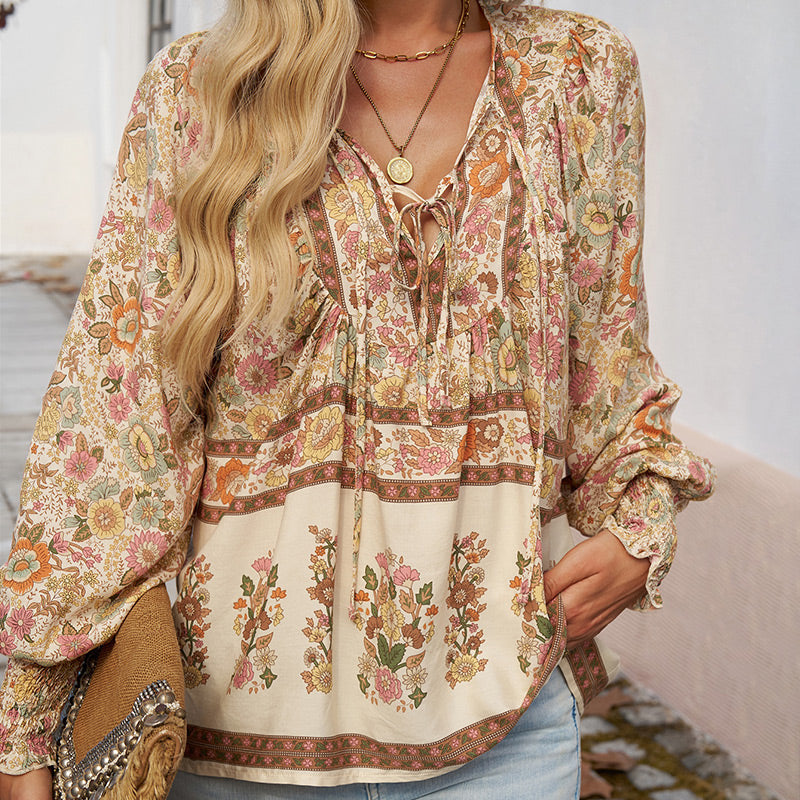 Blusa Floreale Donna con Taglio Ampio e Tessuto Leggero per l’Estate TIAMUSE Women's blouses