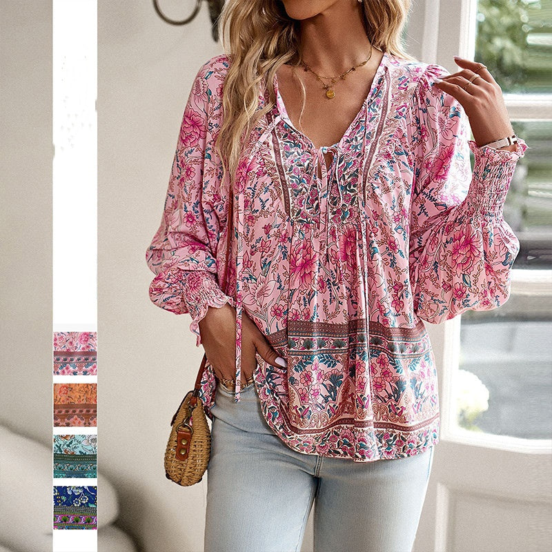 Blusa Floreale Donna con Taglio Ampio e Tessuto Leggero per l’Estate TIAMUSE Women's blouses