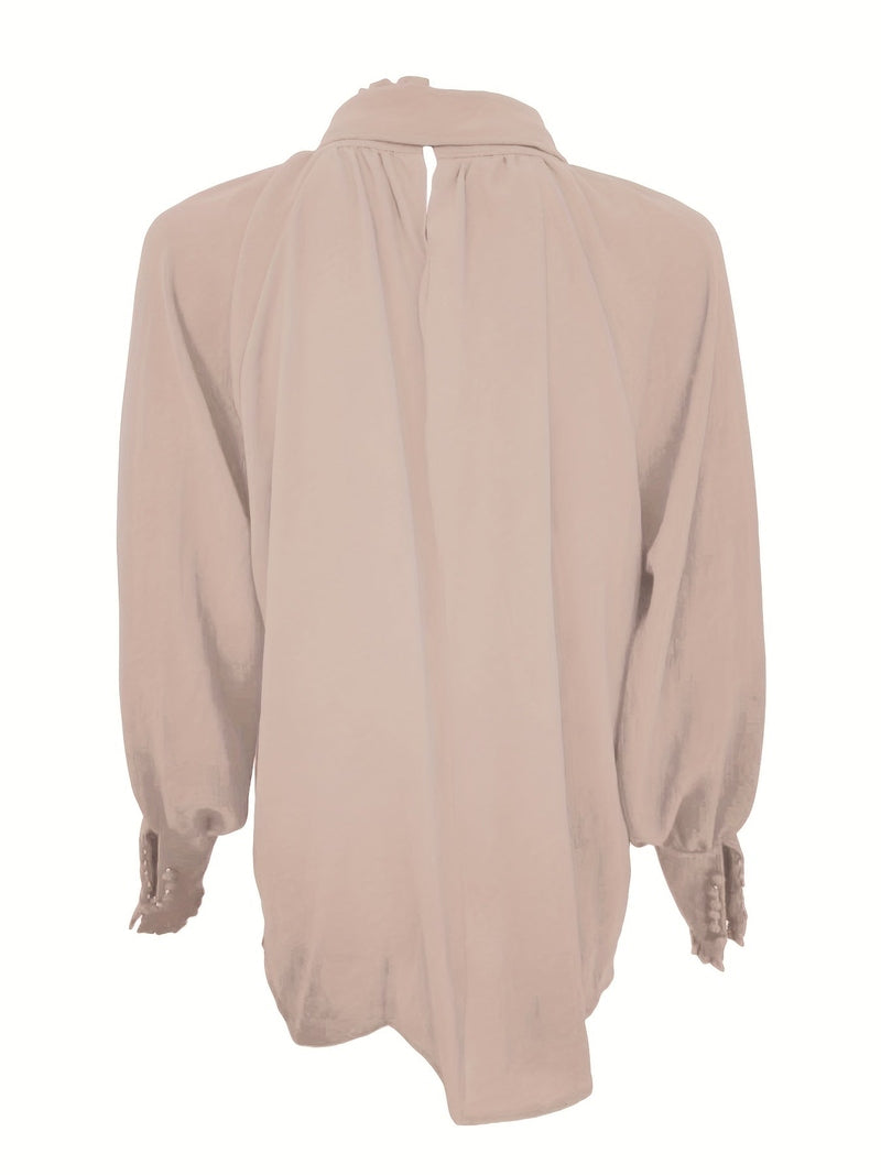 Blusa di Tendenza Riali | Camicia Donna Elegante con Fiocco e Maniche a Sbuffo per Primavera-Estate TIAMUSE Shirts