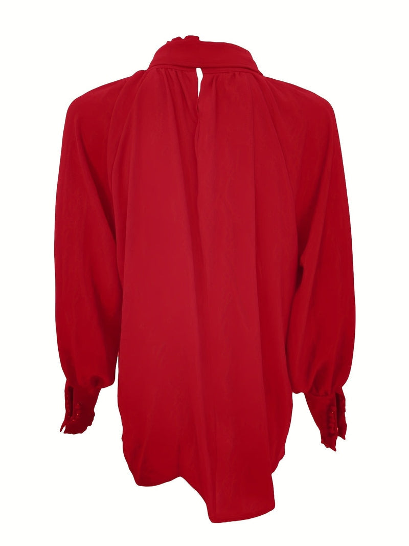 Blusa di Tendenza Riali | Camicia Donna Elegante con Fiocco e Maniche a Sbuffo per Primavera-Estate TIAMUSE Shirts