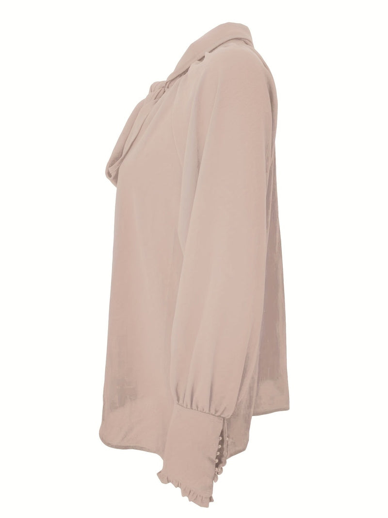 Blusa di Tendenza Riali | Camicia Donna Elegante con Fiocco e Maniche a Sbuffo per Primavera-Estate TIAMUSE Shirts