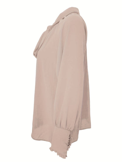 Blusa di Tendenza Riali | Camicia Donna Elegante con Fiocco e Maniche a Sbuffo per Primavera-Estate TIAMUSE Shirts