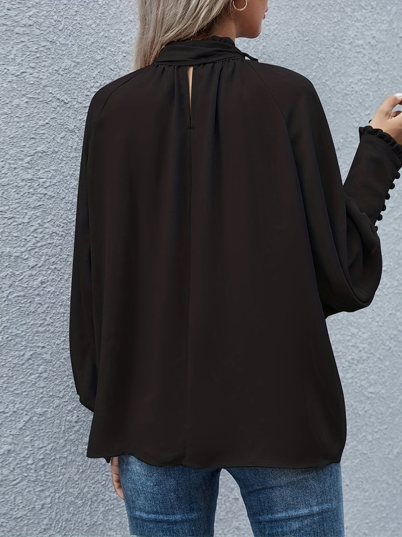 Blusa di Tendenza Riali | Camicia Donna Elegante con Fiocco e Maniche a Sbuffo per Primavera-Estate TIAMUSE Shirts