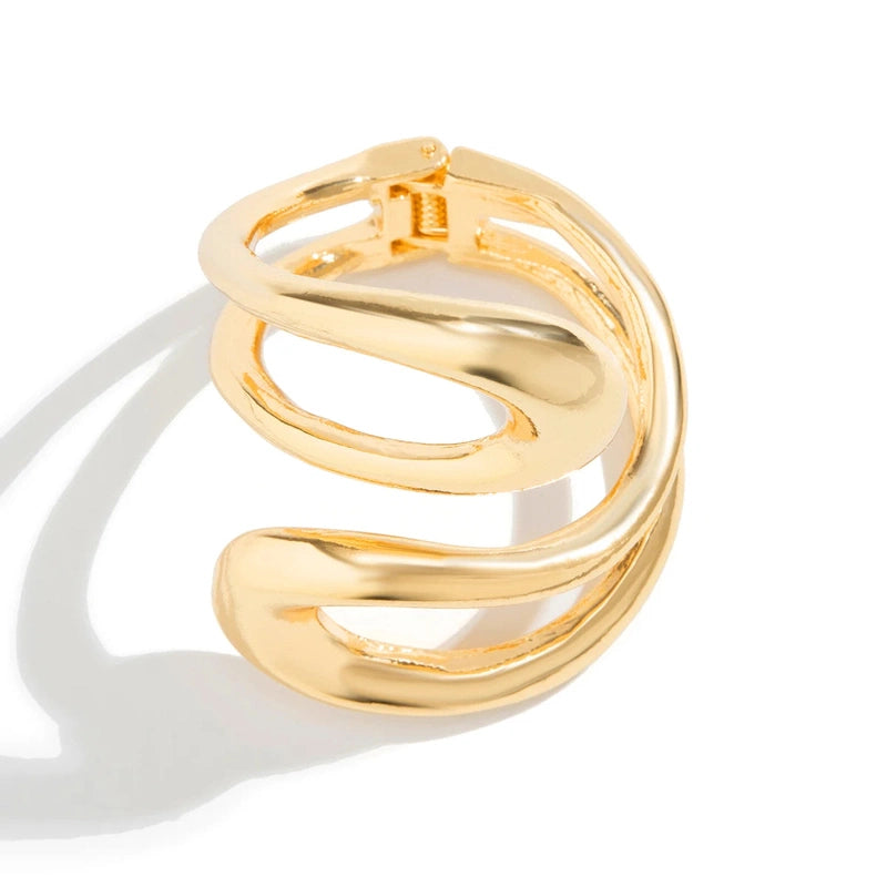 Bracciale Geometrico Oro Donna – Statement Bracelet per Look Urban e Trendy TIAMUSE Bracciale