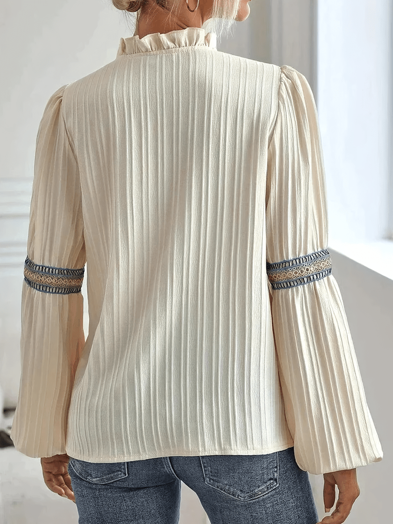 Camicetta Boho Chic in Pizzo Bianco da Donna | Stile Fresco ed Elegante Rita TIAMUSE Blusa