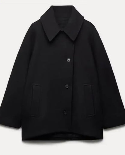 Cappotto Donna Elegante Doppiopetto | Corto, Cammello o Nero TIAMUSE Outwear