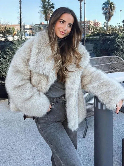 Cappotto Donna in Finta Pelliccia | Caldo e Sofisticato per Autunno Inverno TIAMUSE Outwear