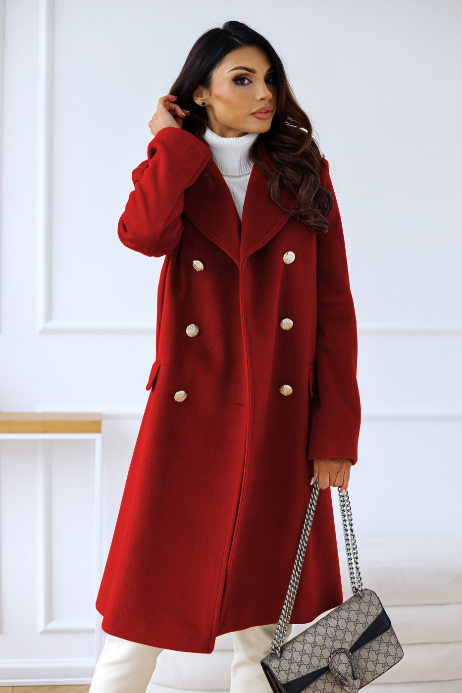 Cappotto Doppiopetto da Donna Elegante | Perfetto per Ufficio e Giornate Invernali TIAMUSE Outwear