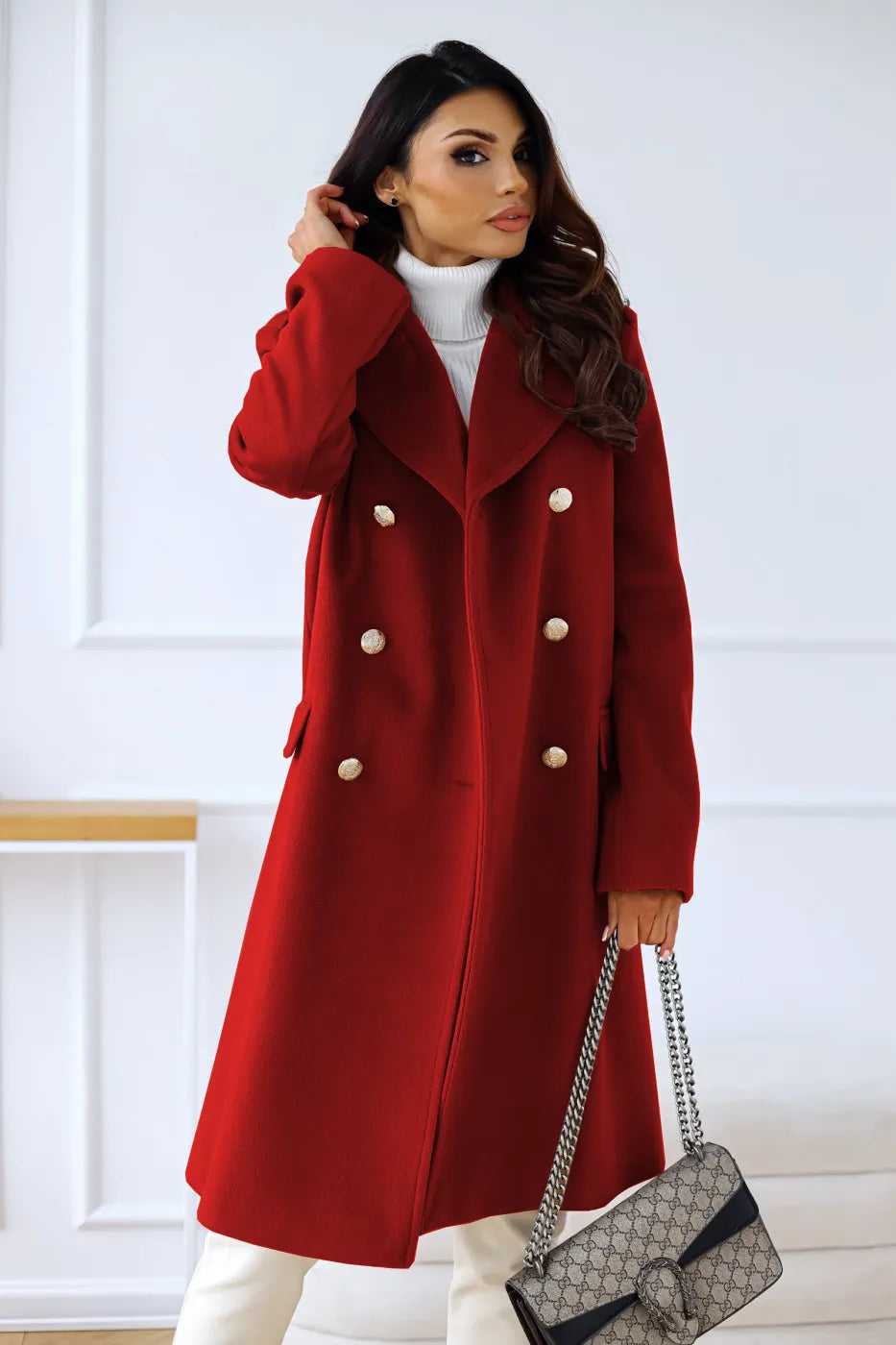 Cappotto Doppiopetto da Donna Elegante | Perfetto per Ufficio e Giornate Invernali TIAMUSE Outwear