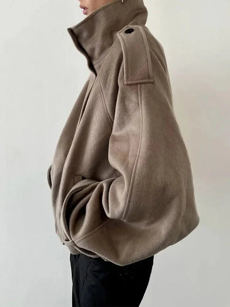 Cappotto corto da donna con collo alto - Giacca bomber autunno inverno | Paula TIAMUSE Outwear