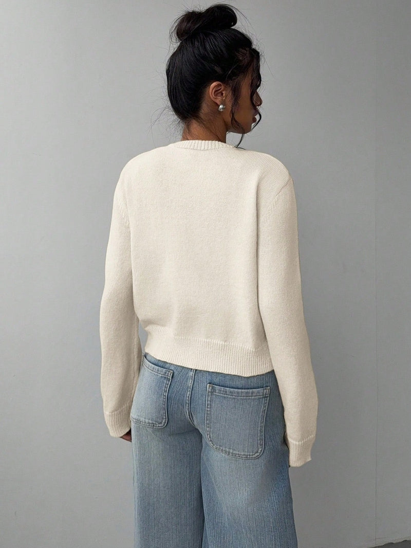 Cardigan Donna in Maglia Basic | Pullover Corto Slim Versatile TIAMUSE Cardigan