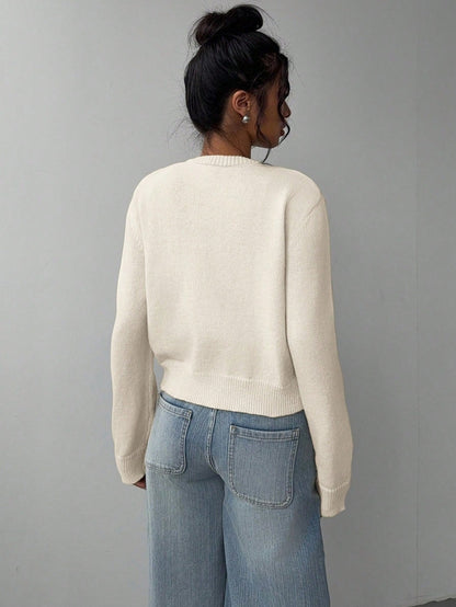 Cardigan Donna in Maglia Basic | Pullover Corto Slim Versatile TIAMUSE Cardigan
