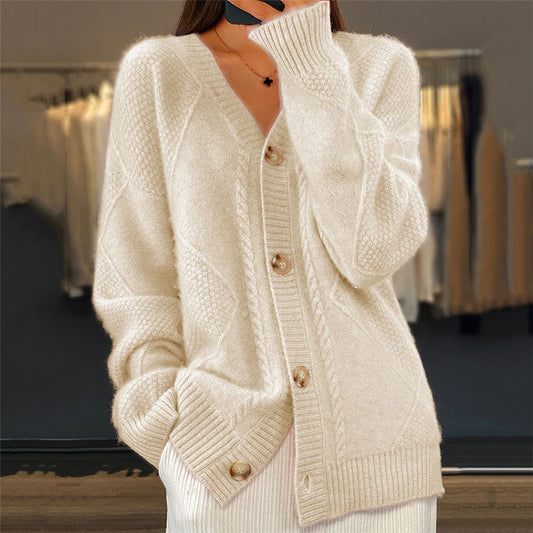 Cardigan Versatile Donna Elegante | Moda Autunno-Inverno Broccato Jocelin TIAMUSE
