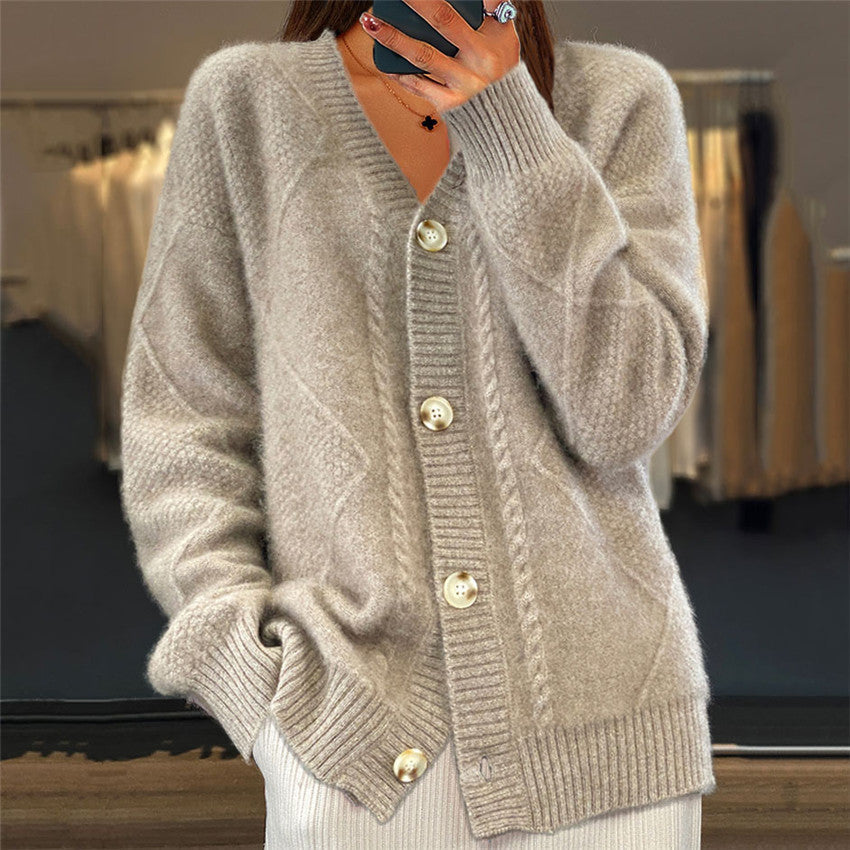 Cardigan Versatile Donna Elegante | Moda Autunno-Inverno Broccato Jocelin TIAMUSE