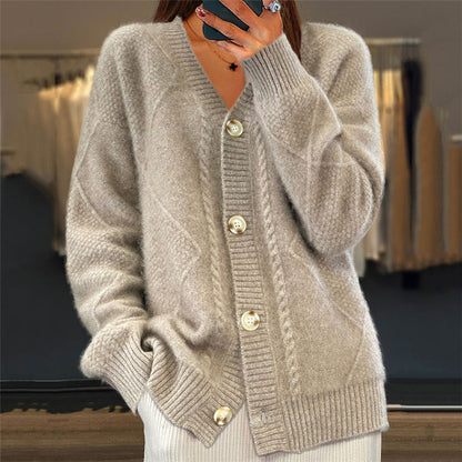 Cardigan Versatile Donna Elegante | Moda Autunno-Inverno Broccato Jocelin TIAMUSE