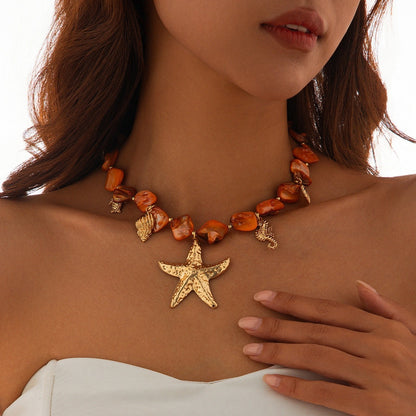 Collana Trendy con Conchiglie e Stella – Accessori Moda Donna 2025 TIAMUSE ACCESSORI