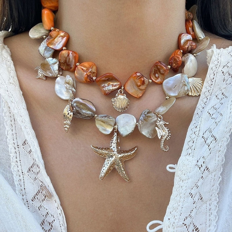 Collana Trendy con Stella Marina e Conchiglie – Gioiello Estate 2025