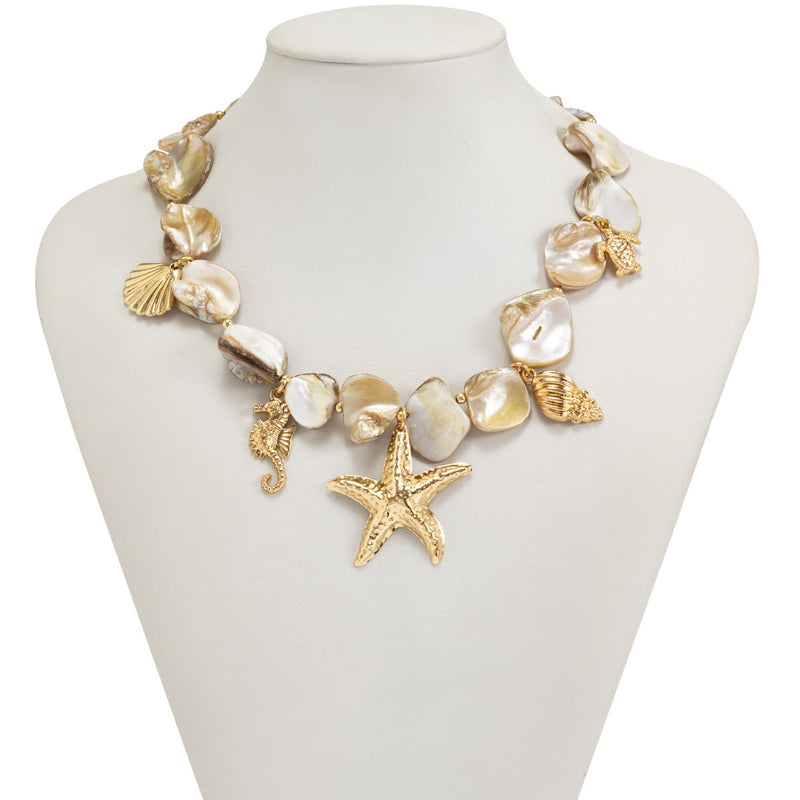 Collana Trendy con Conchiglie e Stella – Accessori Moda Donna 2025 TIAMUSE ACCESSORI