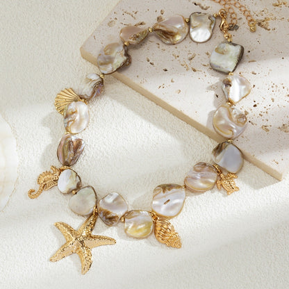Collana Trendy con Conchiglie e Stella – Accessori Moda Donna 2025 TIAMUSE ACCESSORI