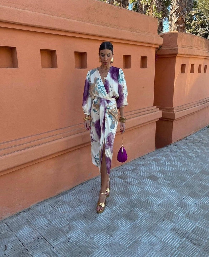 Completo Due Pezzi Attillato con Stampa Floreale – Look Chic di Primavera TIAMUSE Completo a Due Pezzi