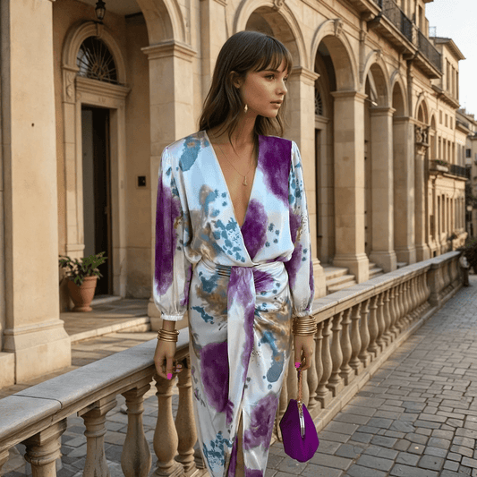 Completo Due Pezzi Attillato con Stampa Floreale – Look Chic di Primavera TIAMUSE Completo a Due Pezzi