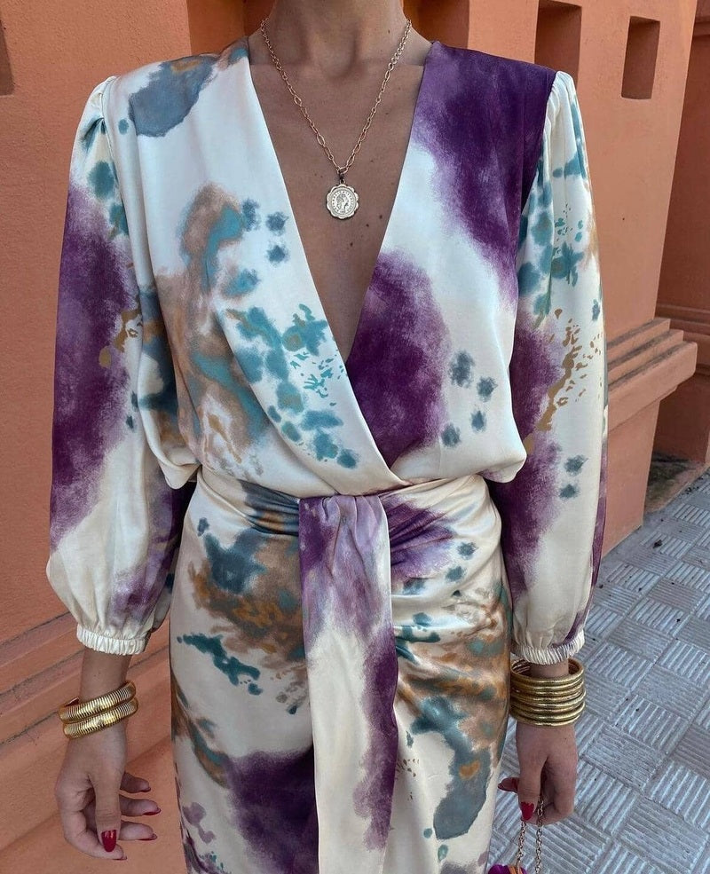 Completo Due Pezzi Attillato con Stampa Floreale – Look Chic di Primavera TIAMUSE Completo a Due Pezzi