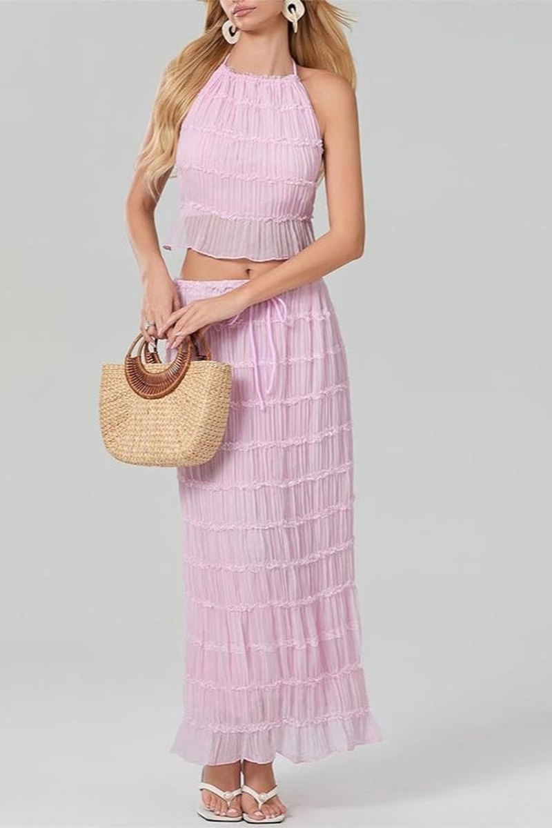 Completo Estivo Donna con Gonna Lunga e Top Regolabil | Sienna TIAMUSE Completo Donna