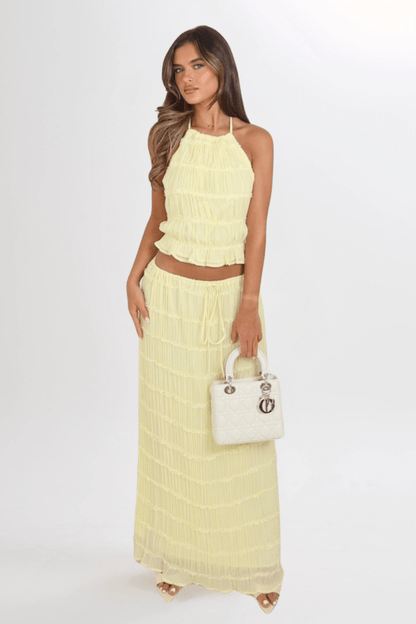 Completo Estivo Donna con Gonna Lunga e Top Regolabil | Sienna TIAMUSE Completo Donna