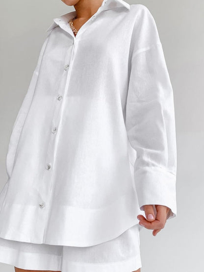 Completo Estivo in Cotone Rosa e Bianco | Set a Due Pezzi Traspirante per l’Estate TIAMUSE Short Sets Women