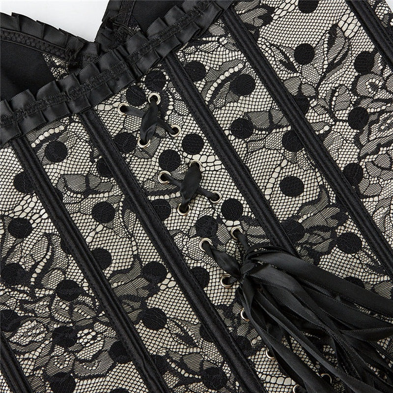 Corsetto in Rete a Vita per Donna | Elegante Corsetto Nero - Gloria TIAMUSE Corsetto