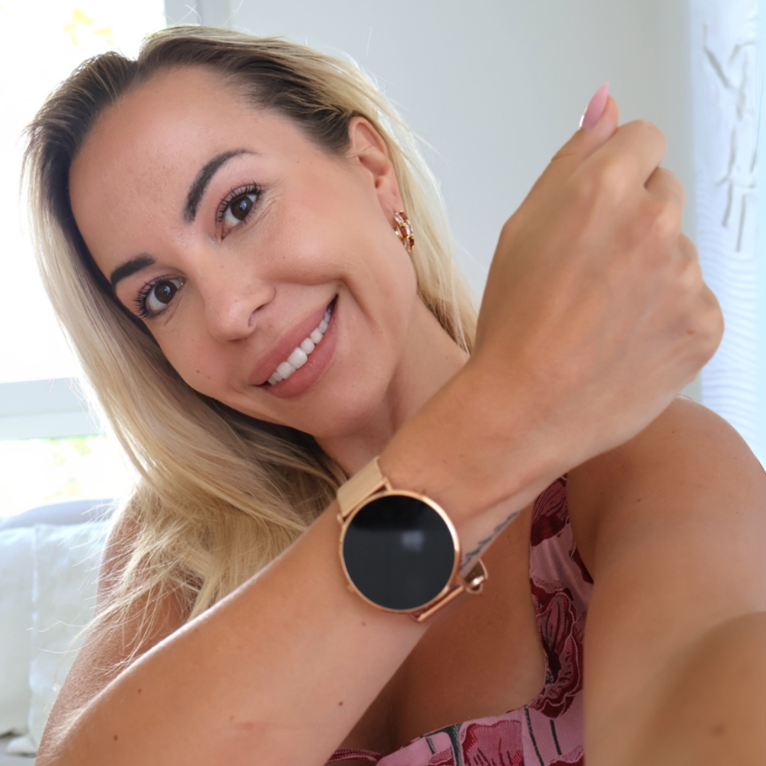 Smartwatch Donna | Monitoraggio Frequenza Cardiaca, Sonno e Passi | Eleganzia