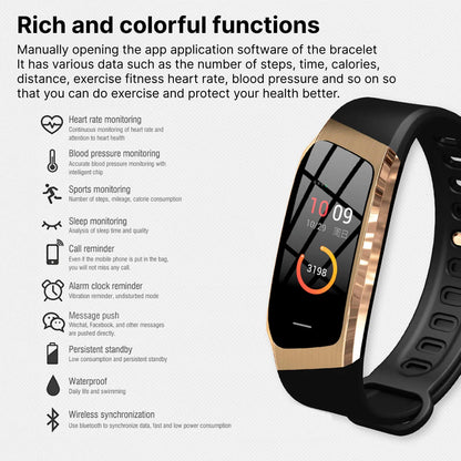 Fitness Tracker con misuratore di pressione sanguigna e frequenza cardiaca | VitalFit TIAMUSE Gadgets