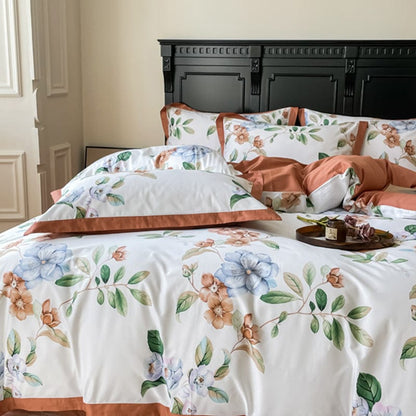 Set di Biancheria da Letto in Cotone Egiziano Flower Power – Piumone e Copripiumino | Hinaya