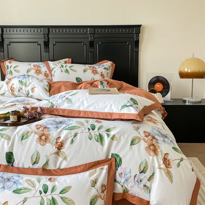 Set di Biancheria da Letto in Cotone Egiziano Flower Power – Piumone e Copripiumino | Hinaya