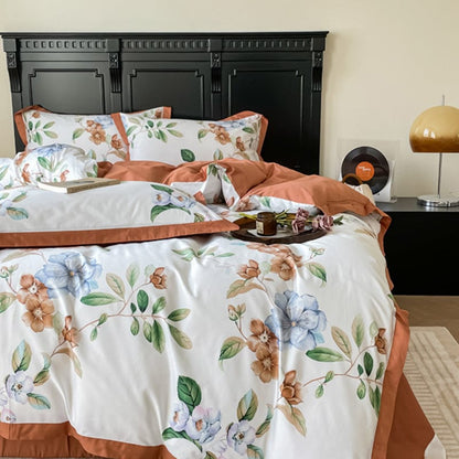Set di Biancheria da Letto in Cotone Egiziano Flower Power – Piumone e Copripiumino | Hinaya