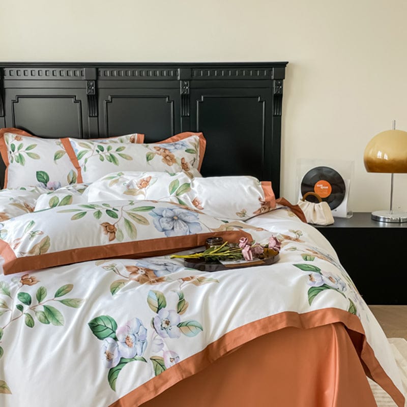 Set di Biancheria da Letto in Cotone Egiziano Flower Power – Piumone e Copripiumino | Hinaya