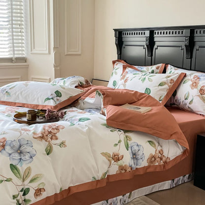 Set di Biancheria da Letto in Cotone Egiziano Flower Power – Piumone e Copripiumino | Hinaya