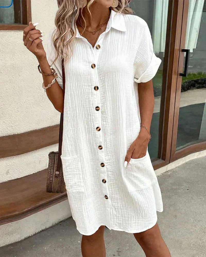 Gabriela Elegante Vestito Camicia 2025 | Perfetto dal Giorno alla Sera, tra Lavoro e Tempo Libero TIAMUSE Abito Vestito