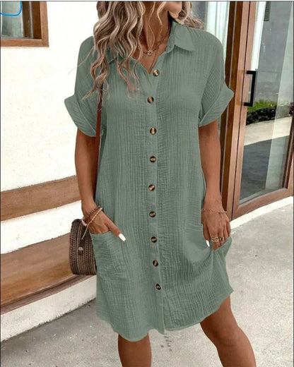 Gabriela Elegante Vestito Camicia 2025 | Perfetto dal Giorno alla Sera, tra Lavoro e Tempo Libero TIAMUSE Abito Vestito